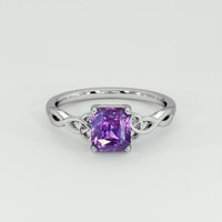 1.66 Ct. Bluish Purple Sapphire Ring, Platinum 950 1