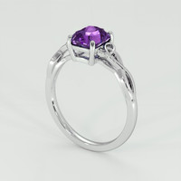 1.66 Ct. Bluish Purple Sapphire Ring, Platinum 950 2