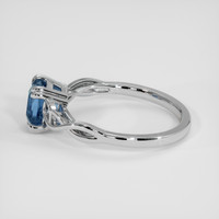 1.71 Ct. Greenish Blue Sapphire Ring, Platinum 950 4