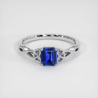 1.08 Ct. Blue Sapphire Ring, 10K White Gold 1