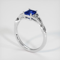 1.08 Ct. Blue Sapphire Ring, 10K White Gold 2