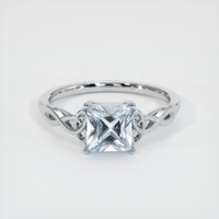 1.23 Ct. Greyish Blue Sapphire Ring, 14K White Gold 1