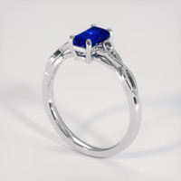 1.20 Ct. Blue Sapphire Ring, 14K White Gold 2