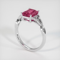 2.08 Ct. Pink Sapphire Ring, 14K White Gold 2