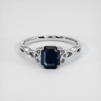 1.61 Ct. Blue Sapphire Ring, 14K White Gold 1