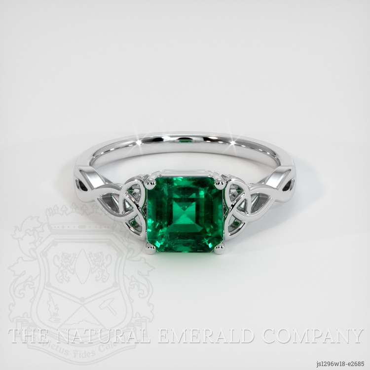 Emerald Ring 1.46 Ct. 18K White Gold | The Natural Emerald Company