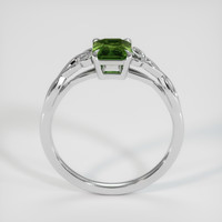 1.00 Ct. Green Sapphire Ring, 18K White Gold 3