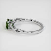 1.00 Ct. Green Sapphire Ring, 18K White Gold 4