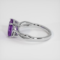 4.05 Ct. Pinkish Purple Sapphire Ring, 18K White Gold 4