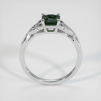 1.65 Ct. Bluish Green Sapphire Ring, 18K White Gold 3