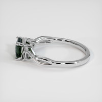 1.65 Ct. Bluish Green Sapphire Ring, 18K White Gold 4