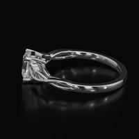 1.07 Ct. White Sapphire Ring, 18K White Gold 4