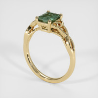 0.93 Ct. Green Sapphire Ring, 14K Yellow Gold 2
