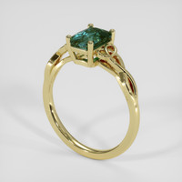 1.58 Ct. Bluish Green Sapphire Ring, 14K Yellow Gold 2