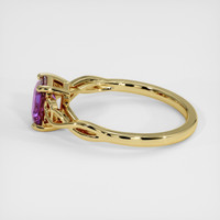 1.10 Ct. Bi Color Sapphire Ring, 14K Yellow Gold 4