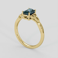 1.80 Ct. Bluish Green Sapphire Ring, 14K Yellow Gold 2