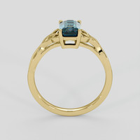 1.80 Ct. Bluish Green Sapphire Ring, 14K Yellow Gold 3