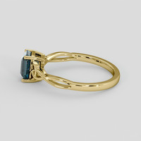 1.80 Ct. Bluish Green Sapphire Ring, 14K Yellow Gold 4