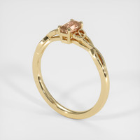 0.61 Ct. Padparadscha Sapphire Ring, 14K Yellow Gold 2