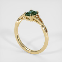 0.93 Ct. Bluish Green Sapphire Ring, 14K Yellow Gold 2