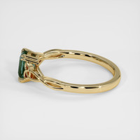 0.93 Ct. Bluish Green Sapphire Ring, 14K Yellow Gold 4