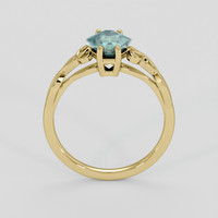 1.44 Ct. Bluish Green Sapphire Ring, 14K Yellow Gold 3