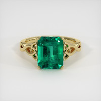 3.05 Ct. Emerald Ring, 18K Yellow Gold 1
