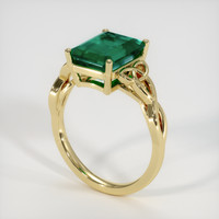 3.05 Ct. Emerald Ring, 18K Yellow Gold 2
