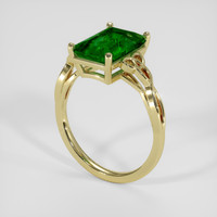 3.13 Ct. Emerald Ring, 18K Yellow Gold 2
