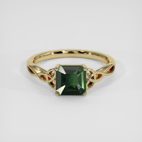 2.07 Ct. Green Sapphire Ring, 18K Yellow Gold 1