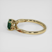 1.07 Ct. Bluish Green Sapphire Ring, 18K Yellow Gold 4