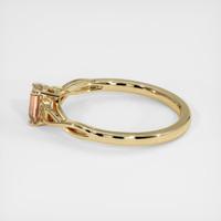 0.61 Ct. Padparadscha Sapphire Ring, 18K Yellow Gold 4