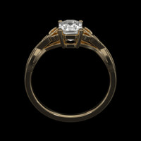 1.07 Ct. White Sapphire Ring, 18K Yellow Gold 3