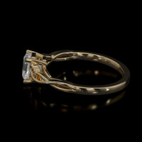 1.07 Ct. White Sapphire Ring, 18K Yellow Gold 4