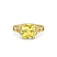 3.56 Ct. Sapphire Ring, 18K Yellow Gold 1