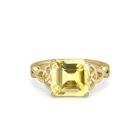 4.01 Ct. Sapphire Ring, 18K Yellow Gold 1