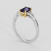 1.07 Ct. Purple Sapphire Ring, 14K Yellow & White 2