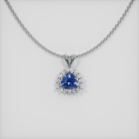 0.68 Ct. Sapphire Pendant, Platinum 950 1