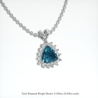 2.12 Ct. Sapphire Pendant, Platinum 950 2