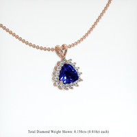 0.66 Ct. Sapphire Pendant, 14K Rose Gold 2