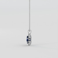 0.82 Ct. Blue Sapphire Pendant, 10K White Gold 4