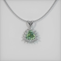 1.15 Ct. Sapphire Pendant, 14K White Gold 1