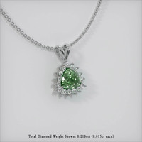 1.15 Ct. Sapphire Pendant, 14K White Gold 2