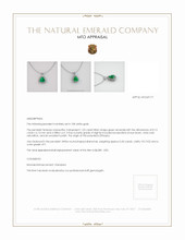 Halo Emerald Pendant 1.53 Ct., 18K White Gold Appraisal