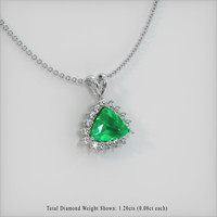 Emerald Pendant 2.32 Ct. 18K White Gold Preview