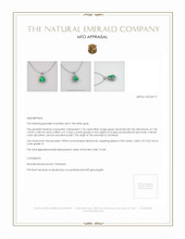 Emerald Pendant 1.54 Ct., 18K White Gold Appraisal