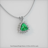 Emerald Pendant 1.54 Ct., 18K White Gold Preview
