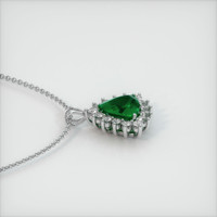 4.29 Ct. Emerald  Pendant - 18K White Gold
