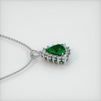 4.29 Ct. Emerald Pendant, 18K White Gold 3