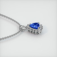 0.95 Ct. Sapphire Pendant, 18K White Gold 3